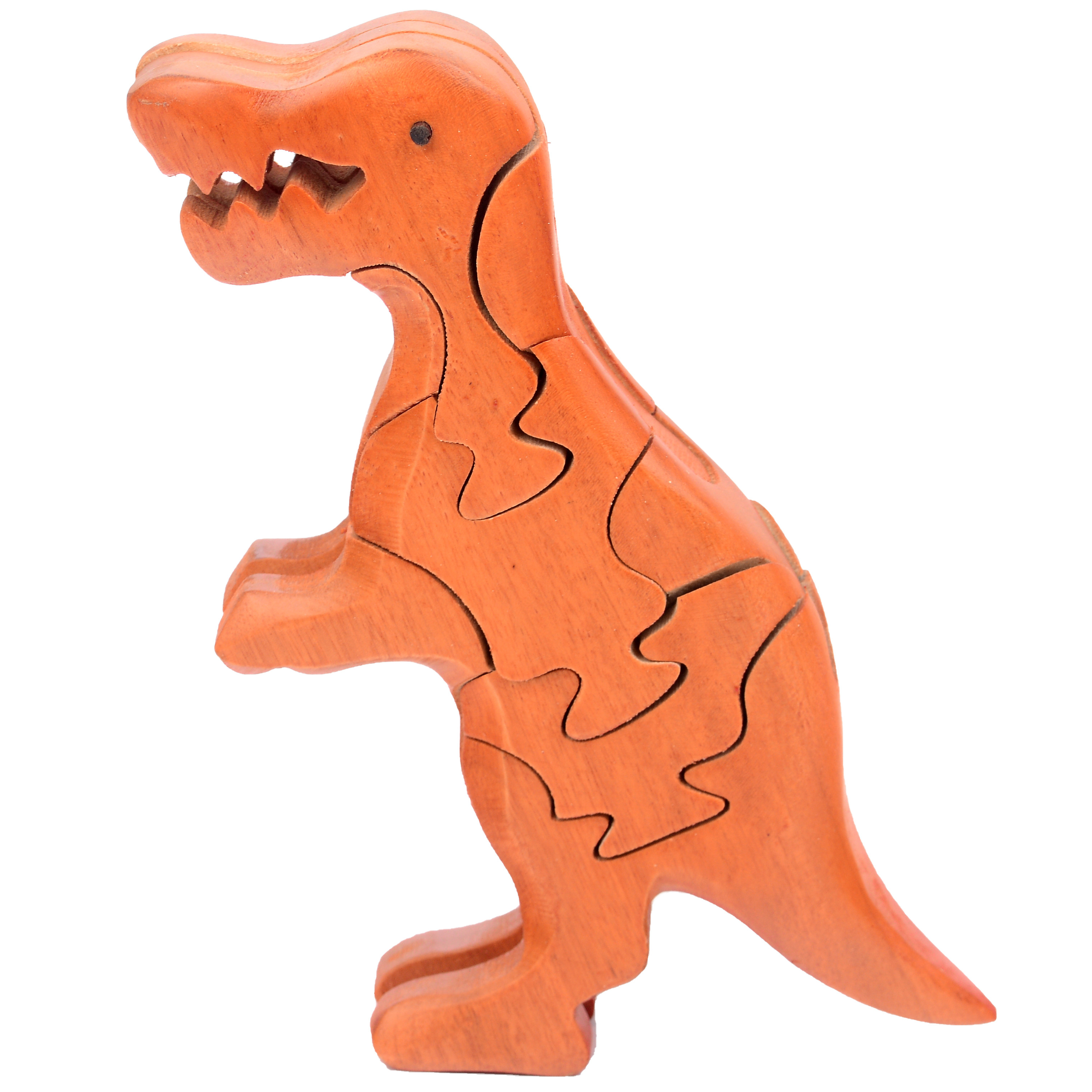 越南侏罗纪恐龙积木霸王龙儿童实木榫卯结构拼插塑料积木