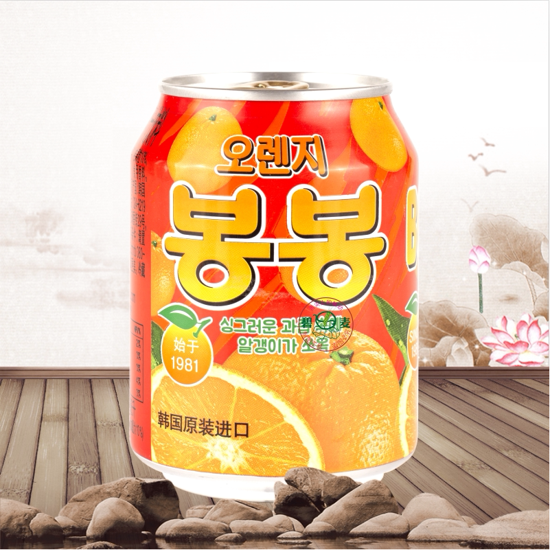 韩国桔果品包饮品果汁肉果粒果进口12罐238ml果味