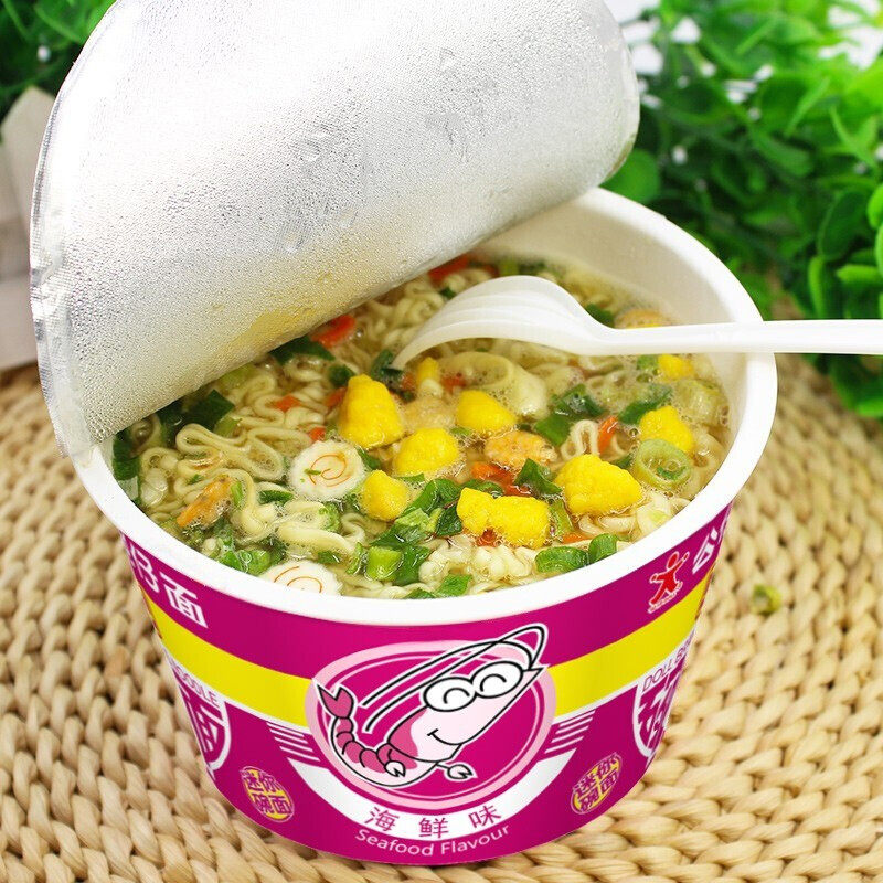 香港公仔面碗仔面儿童早餐海鲜迷你碗面泡面冲泡方便面