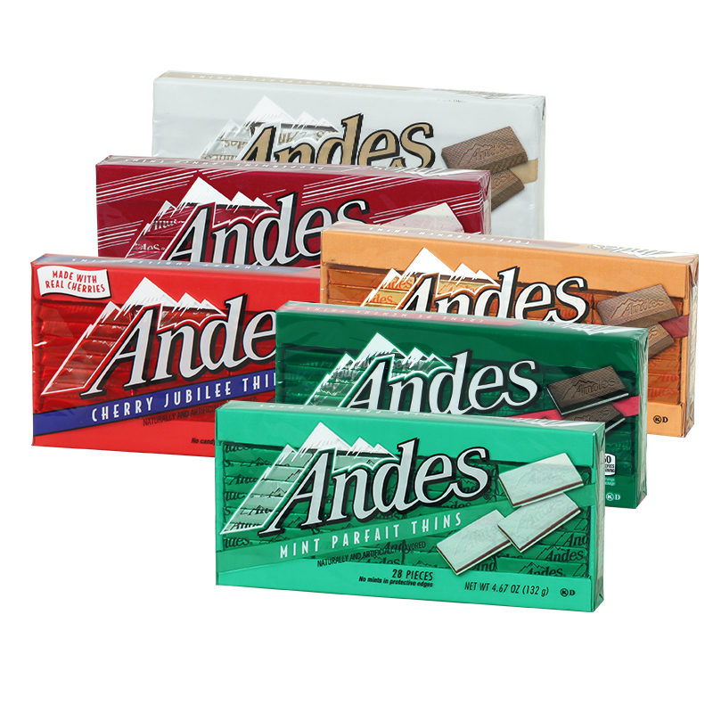 美国进口零食品安迪斯andes安迪士薄荷牛奶夹心巧克力可可味软糖