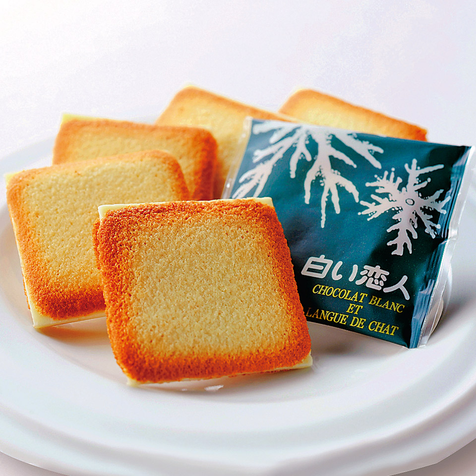 日本进口零食北海道白色恋人巧克力夹心饼干生日送女夹心饼干