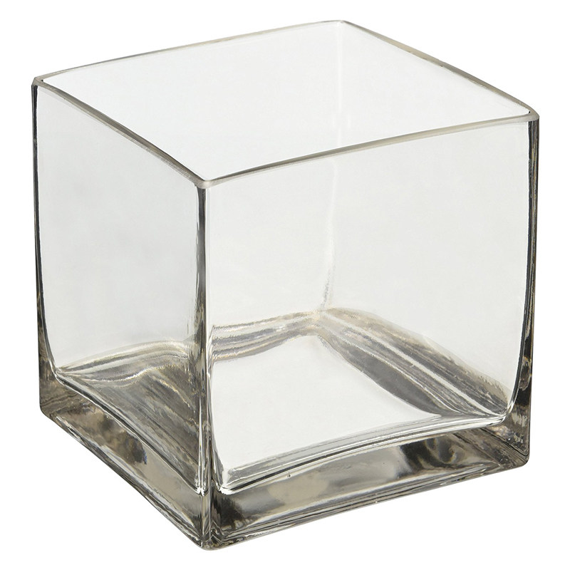 透明玻璃花瓶鱼缸家居现代客厅台面正方形方缸花瓶
