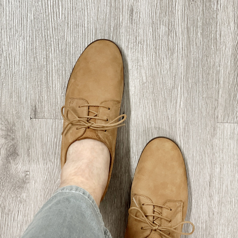 新款复古系带女鞋翻毛磨砂牛皮女单外贸原单单鞋