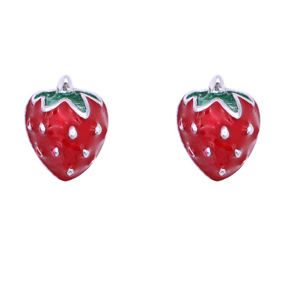 Little Z Youpin 925 Silver Strawberry Fruit Earrings Simple Small and Cute Sleeping No need to pick earrings new Little Z Youpin 925 Silver Strawberry Fruit Earrings Simple Small and Cute Sleeping No need to pick earrings new
