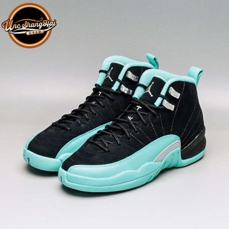 北卡大学airjordangsaj12蒂芙尼黑绿510815-017篮球鞋