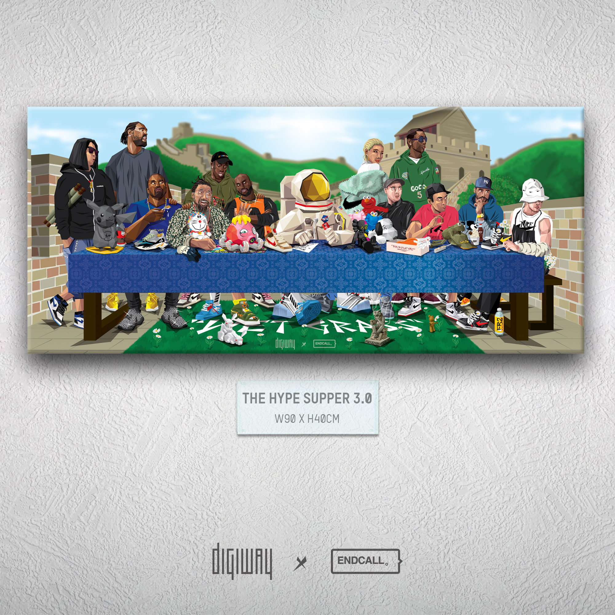 thehypesupper30dt现货digiway超级晚餐潮流版画摆件