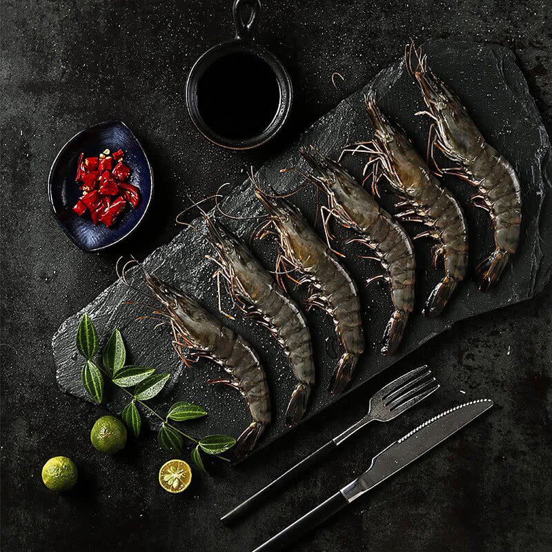 泰国国生冷冻虎虾超大斑节鲜活海虾老虎海鲜虾类制品