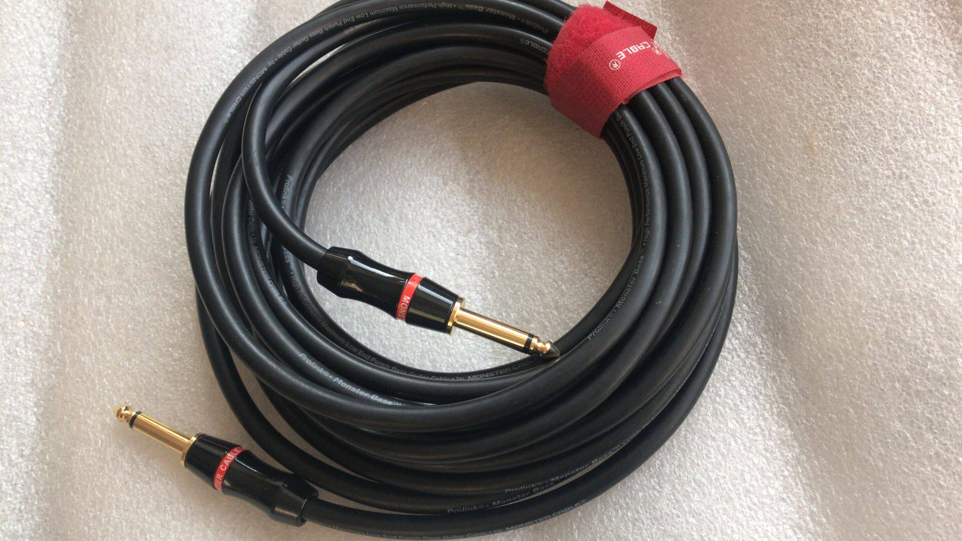 连接线美国怪兽monster线材bass贝斯65头长度3米吉他连接线