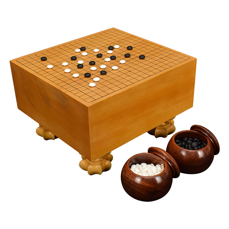 迷你围棋套装香榧木棋墩围棋盘蛤碁石桑木罐包邮围棋