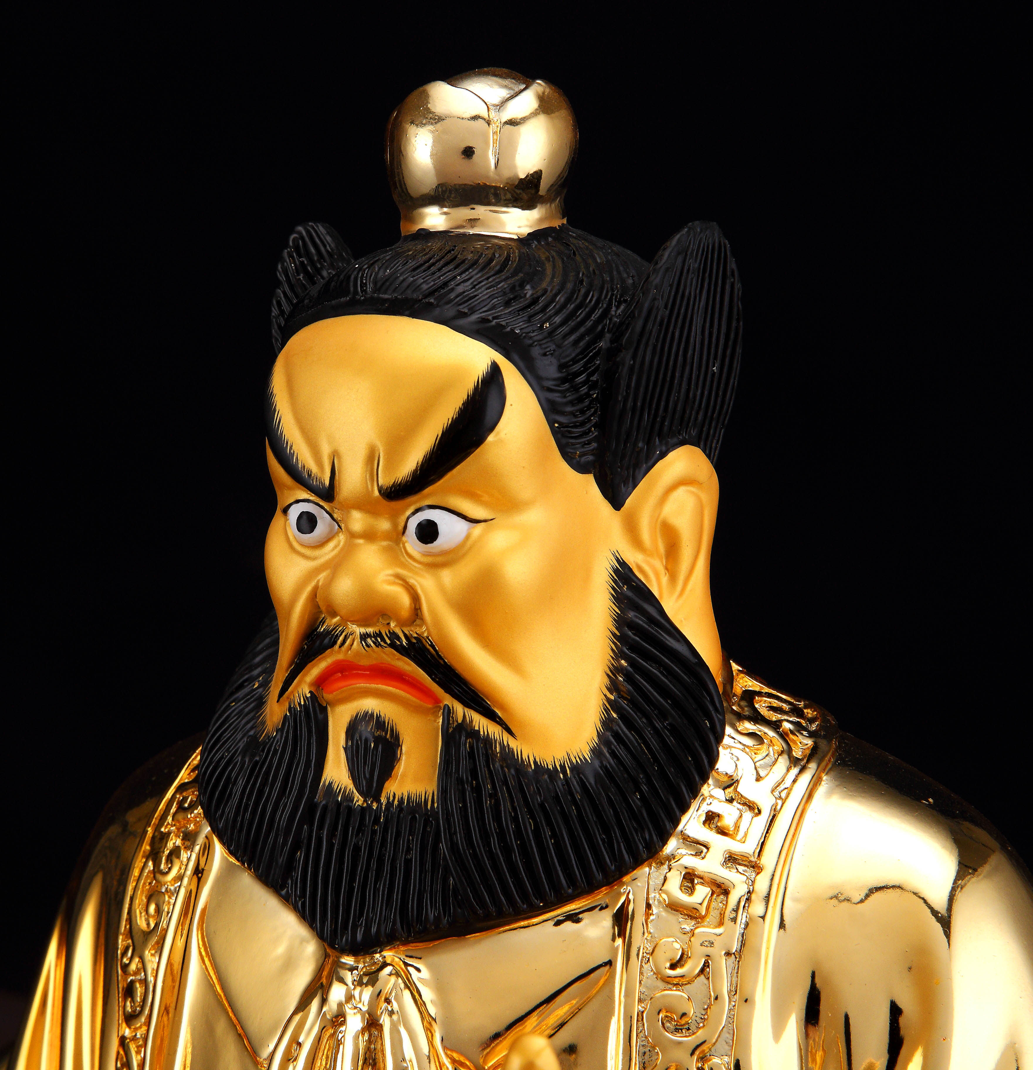 天师张天师家用张道陵铜像供奉佛堂客厅摆件鎏金摆件