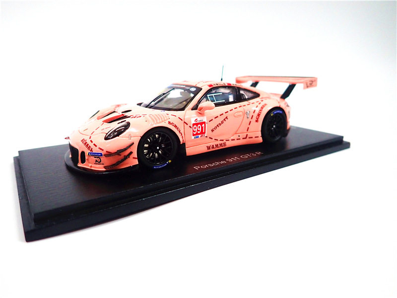 spark保时捷粉猪porschersrgtgt3勒芒汽车模型轿车车模