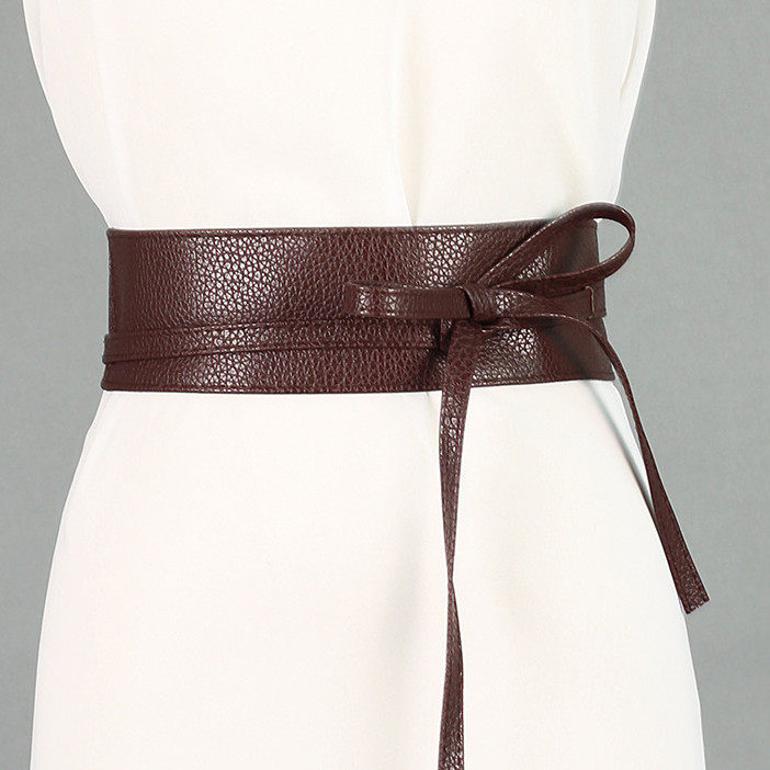 装饰绑带银色宽腰皮带软皮两圈衬衫腰带裙子腰带