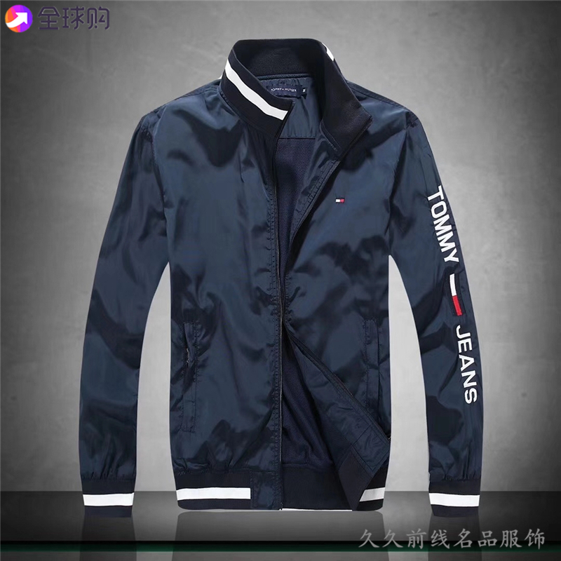 美国正品Tommy Hilfiger汤米飞行员夹克男秋冬棒球服立领休闲外套