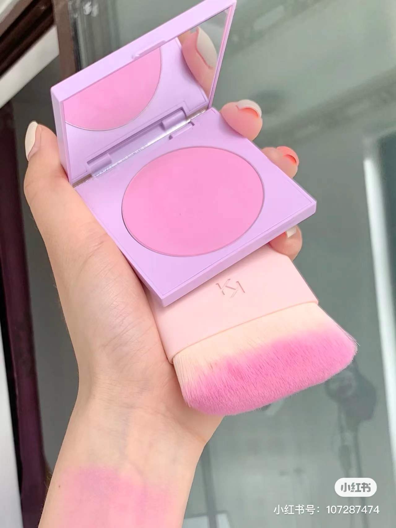 腮红现货colourpop卡拉泡泡petalplusher牛奶葡萄紫色腮红