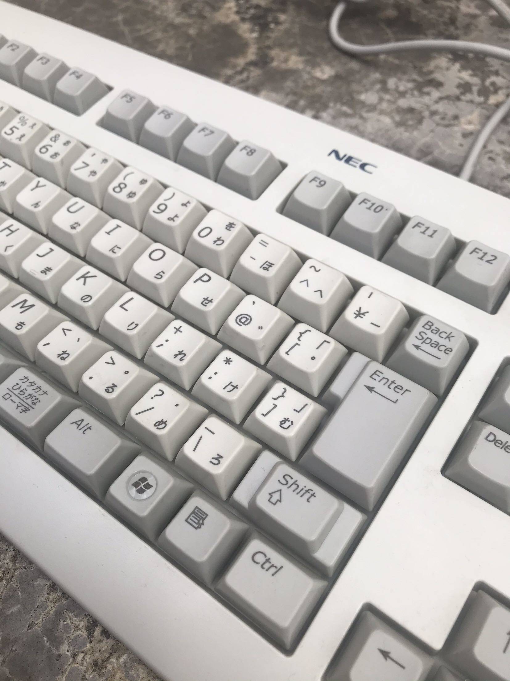 古董有线键盘原装正品necsg268002vc回车日文版usb键盘