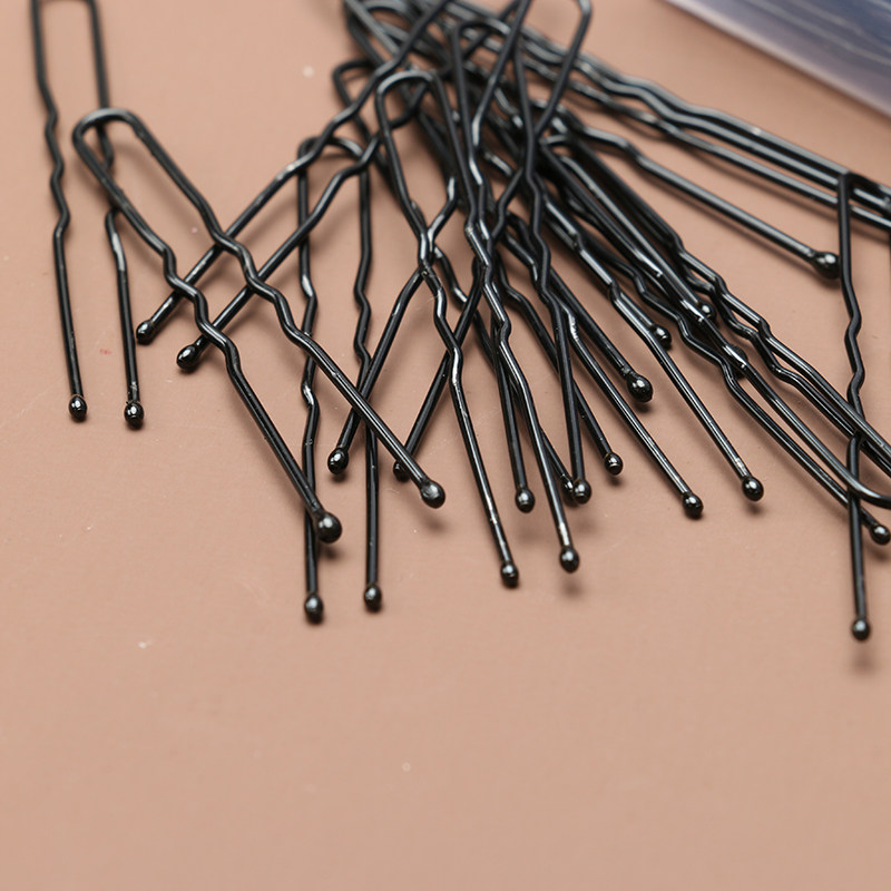 u型夹盘发夹固定发饰美发盘发造型一字夹u型小夹子黑色影楼化妆师