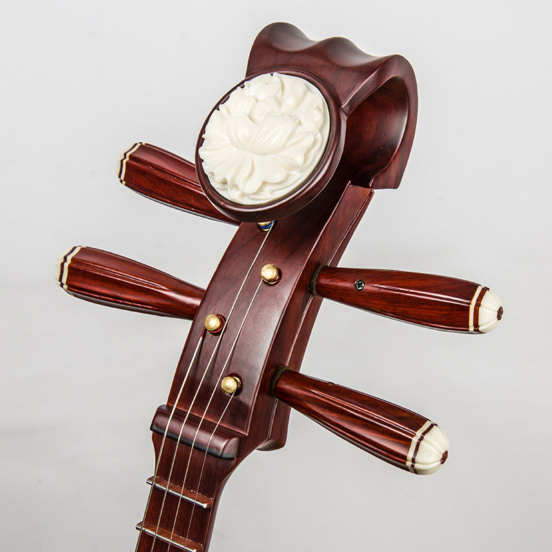 小阮星海8502专业演奏钢品花开富贵素面非洲紫檀阮