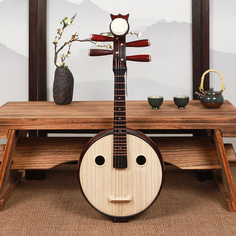 小阮乐器星海初学者入门钢品花开富贵头饰硬木8501阮