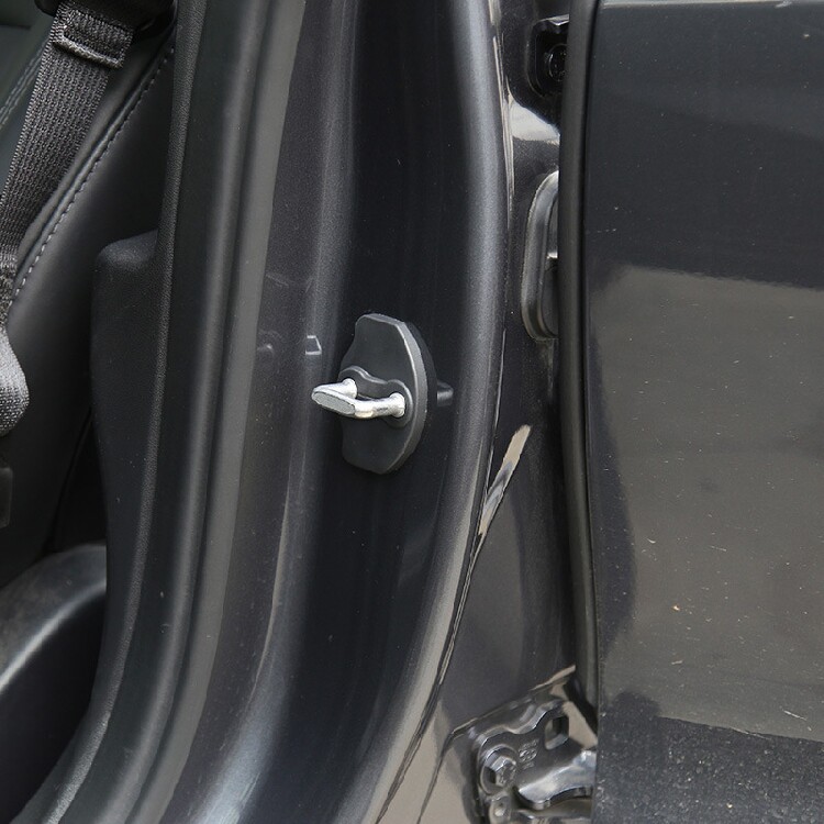 适用于特斯拉model门锁锁扣车门限位保护防尘防锈门锁盖