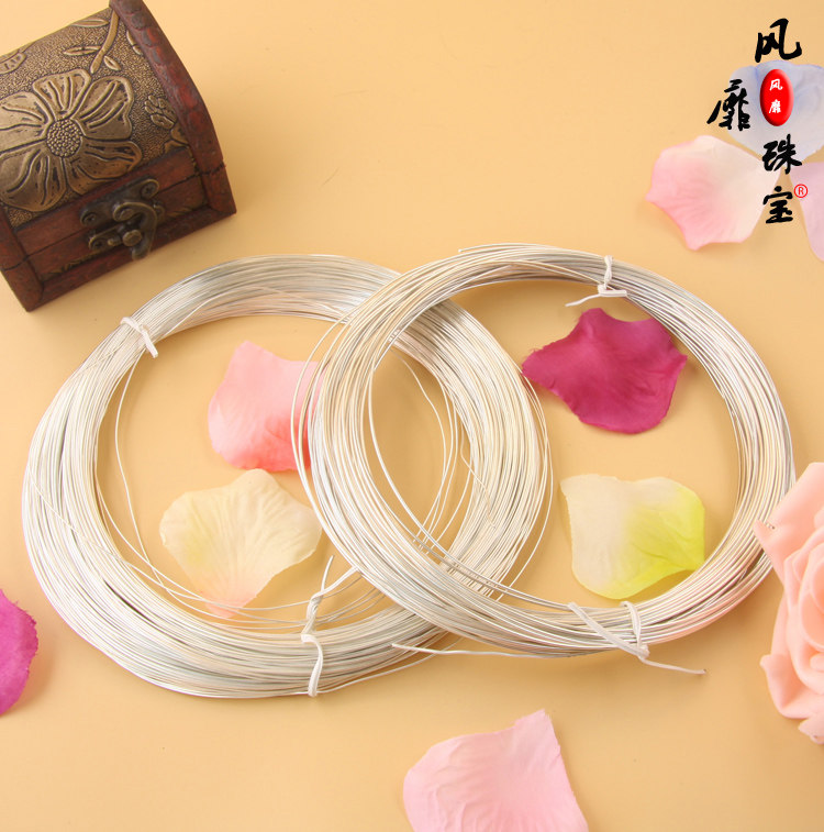 纯银银银diy手工银线细丝手链耳环制作银饰线