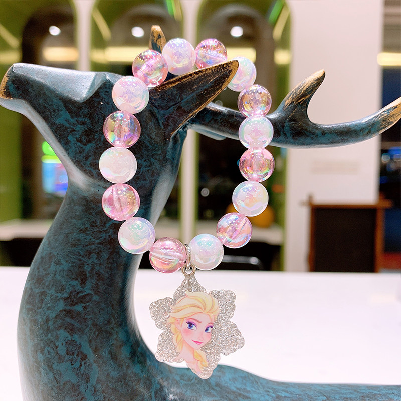 小女孩水晶串珠手链可爱艾莎公主独角兽儿童儿童节手链