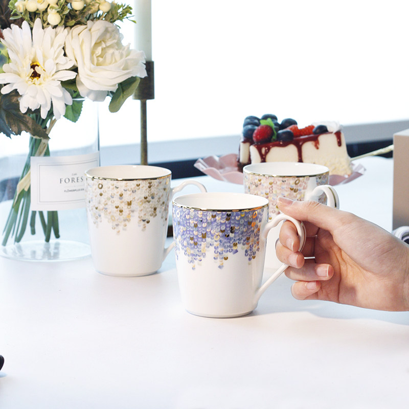 日本nikko日光spangles骨瓷马克杯水杯茶杯咖啡杯礼盒装送礼礼品