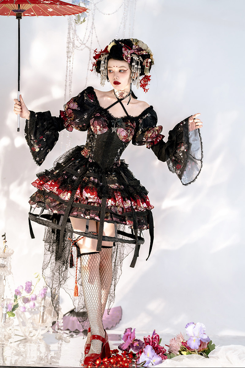 现货囚笼pinkywinky平可原创设计洋装哥特lolitalolita洛丽塔