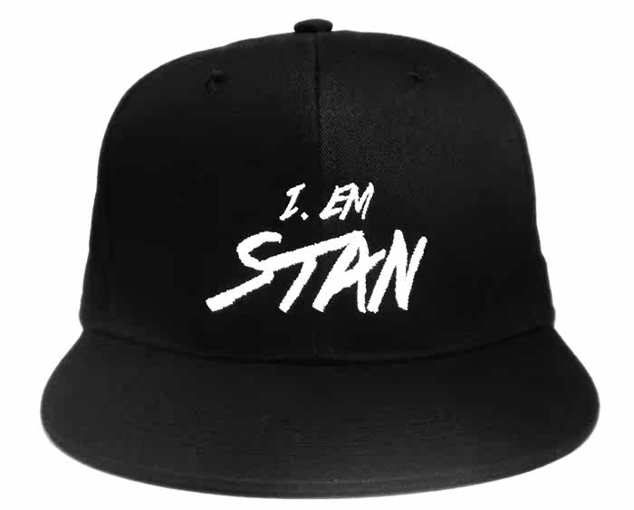 eminemstan嘻哈黑白同款阿姆帽子街头纯棉刺绣帽子