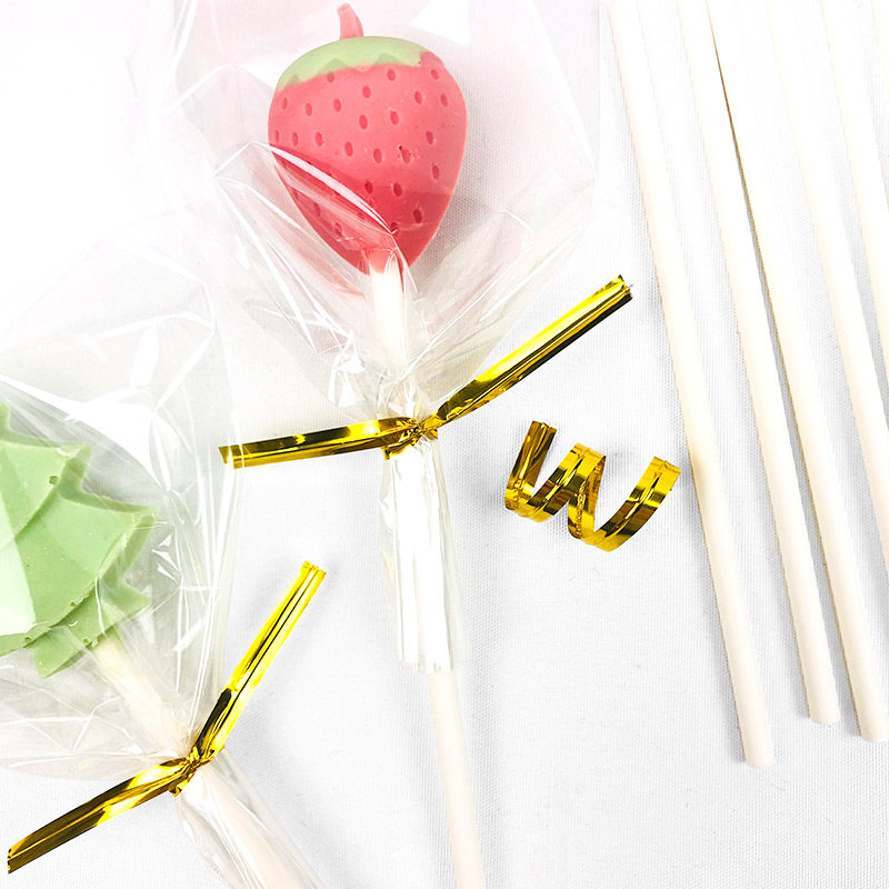 棒棒糖烘焙棒棒糖纸糖果包装木浆彩色白色纸棒点心包装盒