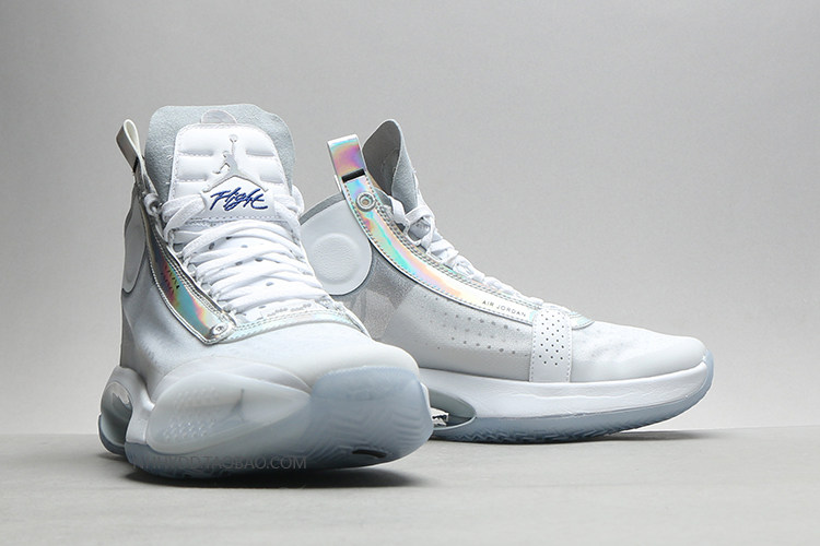 牛哄哄 air jordan 34 aj34全明星 白镭射 炫彩篮球鞋 bq3381-101