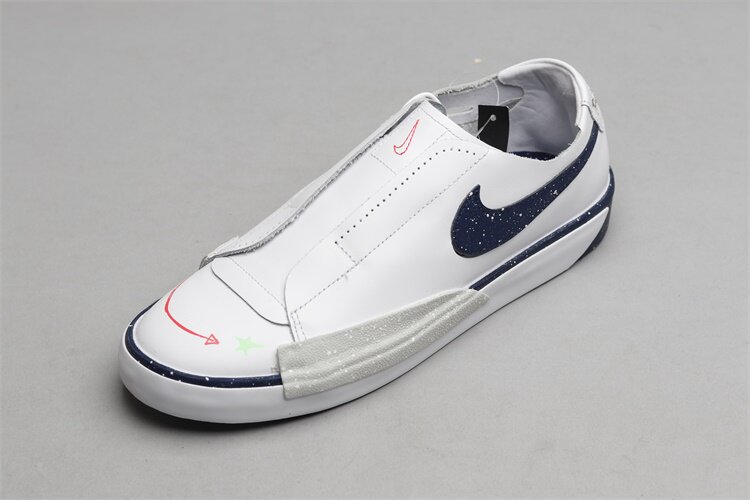 哄哄nikeblazersliptheplanetofhoops泼墨星空板鞋