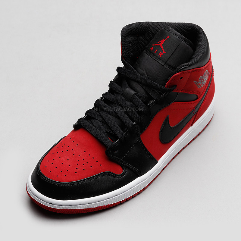 哄哄airjordanmidaj1小禁黑红中帮篮球球鞋篮球鞋