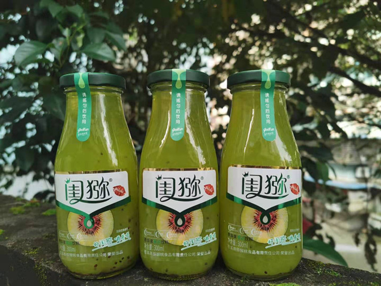 果肉300ml果汁奇异果特产苍溪饮料猕猴桃6瓶闺猕果味
