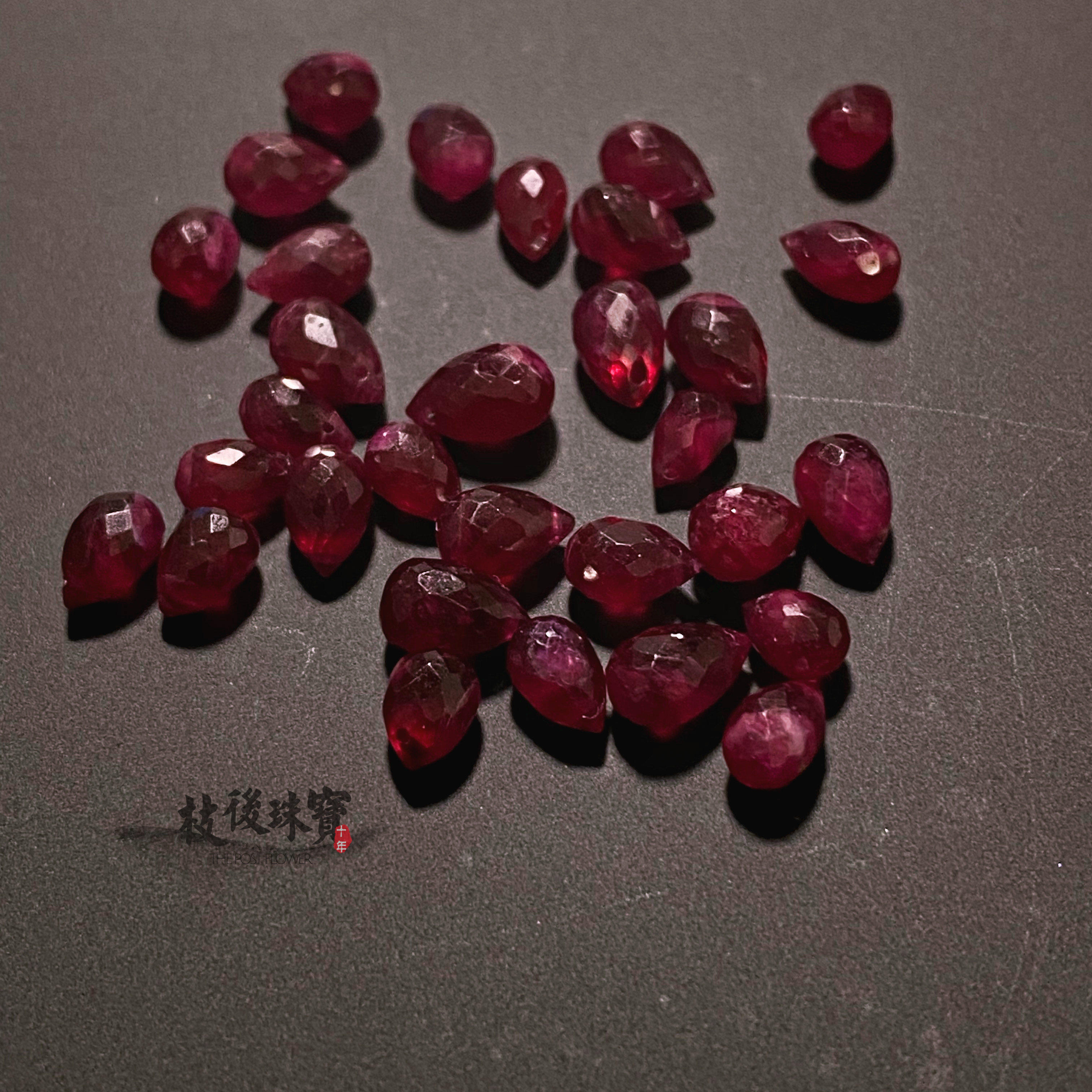 满漫珠宝十年老店刻面无烧红宝石裸石珠宝奇石