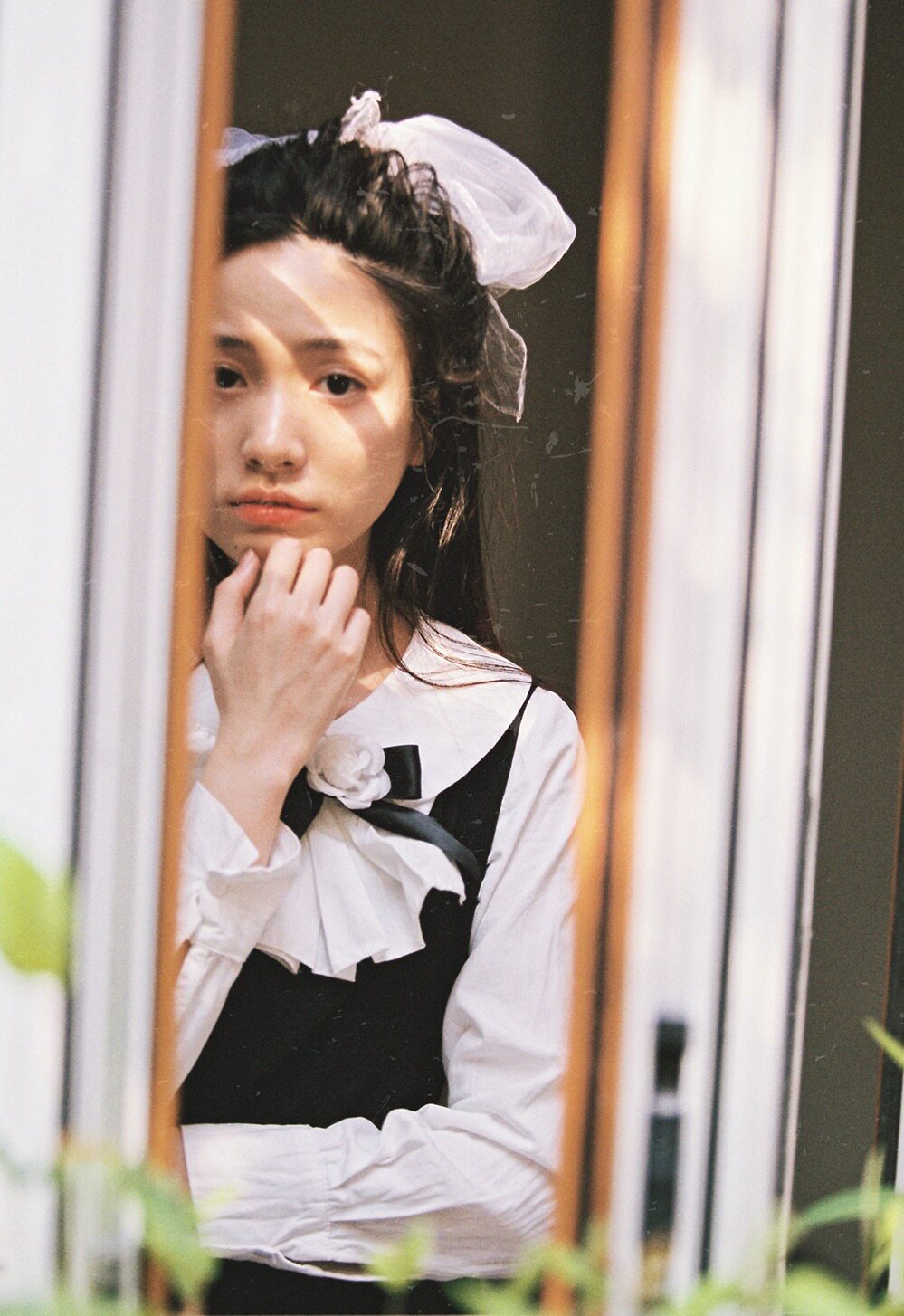 森小艺摄影 轻纱头带丝巾