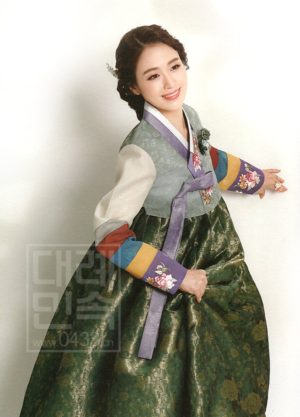 韩服韩国进口面料朝鲜族民族服装女士155hw02061民族服装