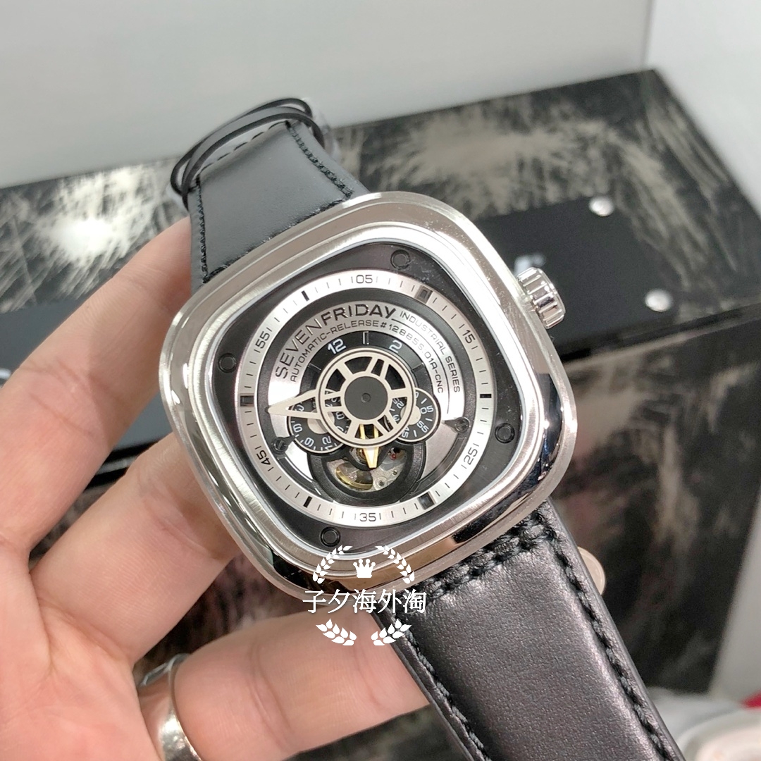 香港专柜sevenfriday七个星期五系列自动自动机机械男表p1b瑞士腕表