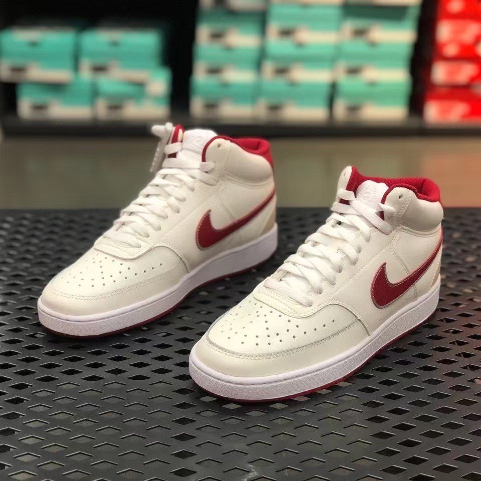 耐克ebernonmid男女女子复古运动休闲耐磨高帮白色板运动休闲鞋