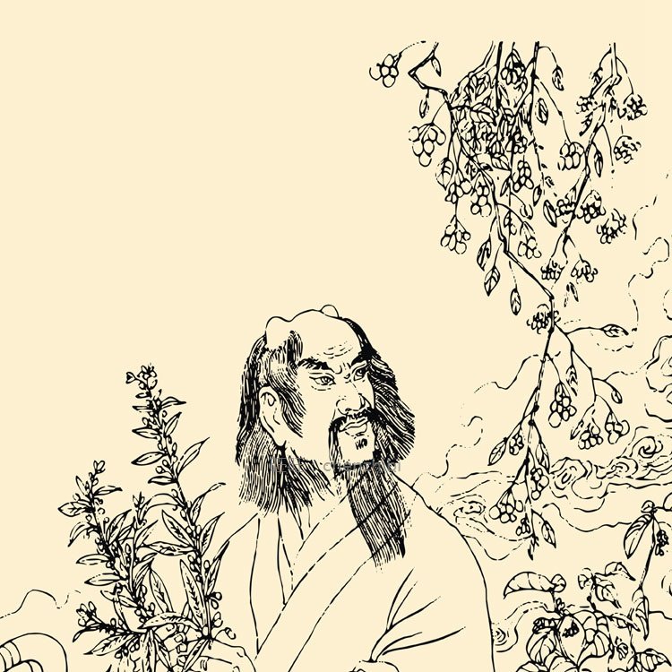 神农氏炎帝皇帝挂图 画像挂画 客厅装饰画 绢布卷轴画装裱包邮