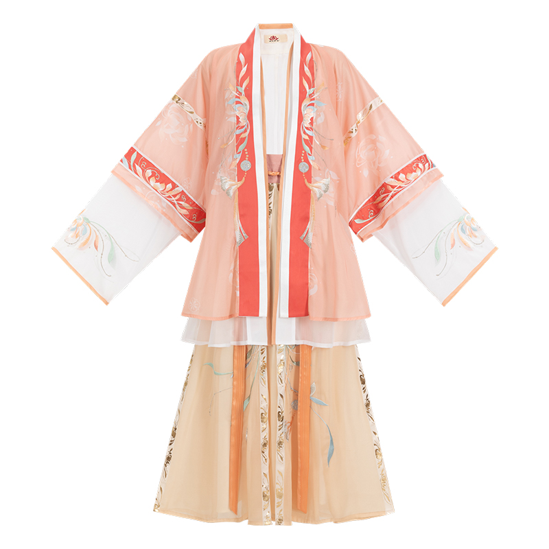 汉尚华莲玉昙花雨宋制套装原创正品汉服女中汉服