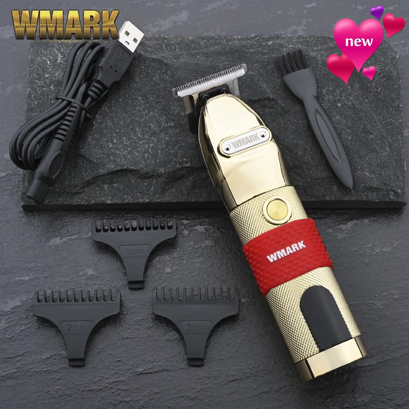 wmark沃麦ng203跨境供货剃头推白刻痕雕刻推子理发器