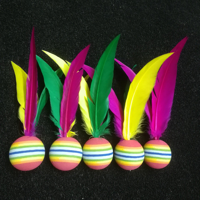 毽球飞毽体育e3拆装便携式花毽发光白色闪光板羽球三毛球