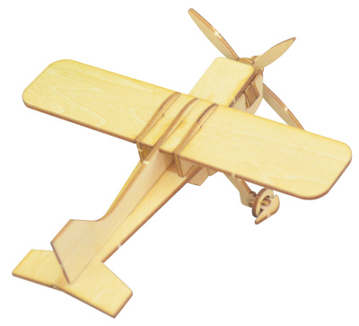 飞机模型礼品广告3d木质野鹰全木拼插益智飞机模型