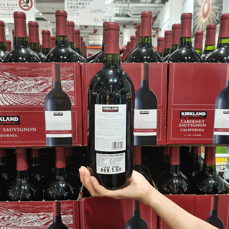 美国kirkland科克兰赤霞半干红葡萄酒15l大瓶上海costco干红静态葡萄