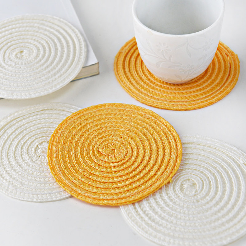 pvc彩色杯垫隔热装饰创意圆形垫防烫餐垫碟杯垫