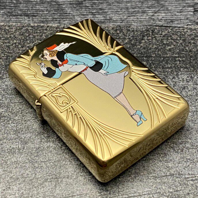 zippo打火机限量风中女郎周年纪念zippo