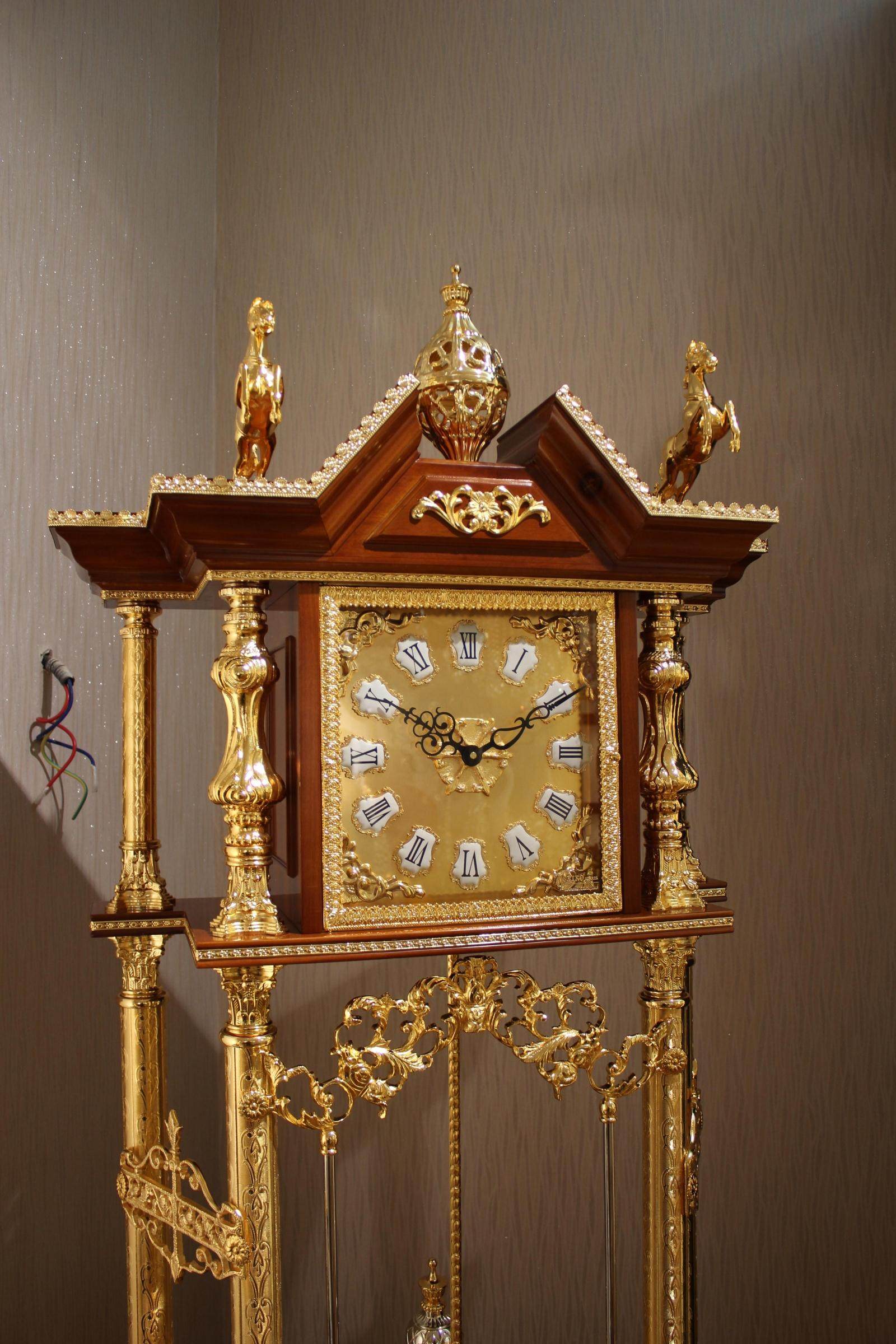 日本石英机芯中式落地钟欧式高档实木商务送礼立钟