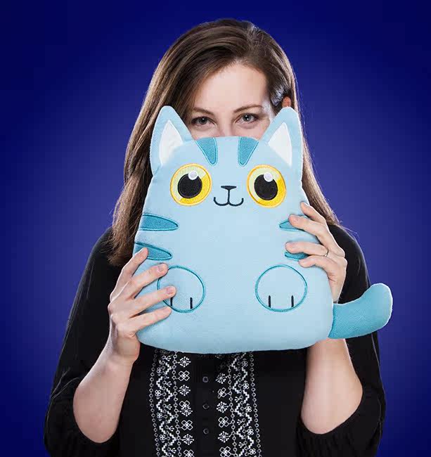 薛定谔的猫schrodingers cat美国原版毛绒公仔玩具抱枕靠垫现货