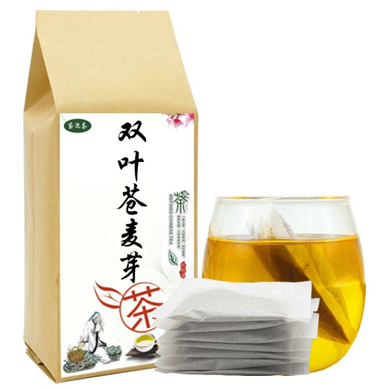 双叶苍麦芽方越补越瘦茶同仁原料堂苍术人参叶炒麦芽甜菊叶茶健脾