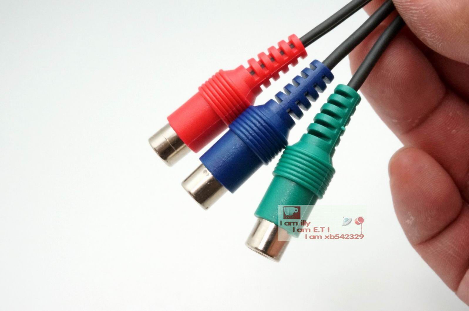 视频输出出头莲花分量输入精品电视转接接线转接头